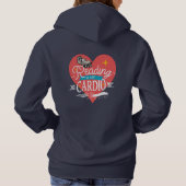 Pull À Capuche Reading is My Cardio Red Heart Raccoon (Dos)