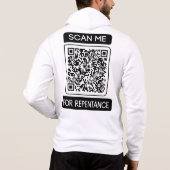 Pull À Capuche Rechercher le repentir QR Code Hommes Full Zip (Dos)