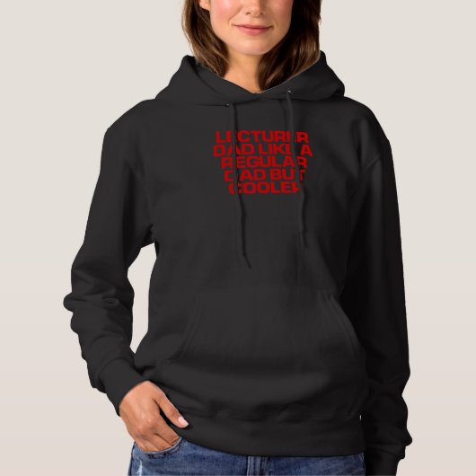 Pull À Capuche Red Dire Lecturer Papa Comme Un Père Régulier Mais (Devant)