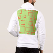 Pull À Capuche Red Green Square Men's Basic Hooded Sweatshirt (Dos)
