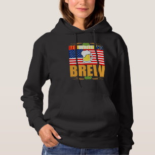 Pull À Capuche Red White et Brew Patriotique américaine Merica US