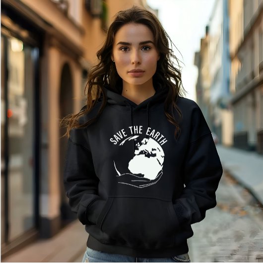 Pull À Capuche Réduire la réutilisation recycler sauver la terre