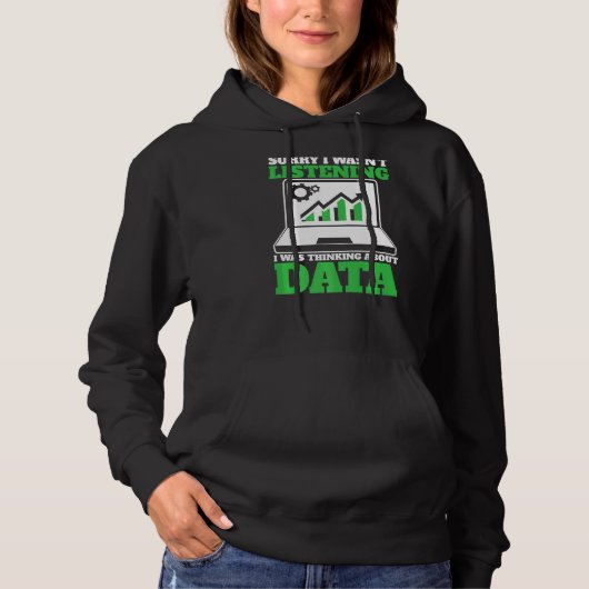 Pull À Capuche Réflexion sur Data Analyst Data Science (Devant)