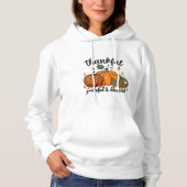 Pull À Capuche Remerciements à bénis Citrouilles d'automne (Devant)