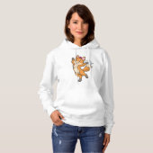 Pull À Capuche Renard comme mariée avec voile et cœur (Devant entier)