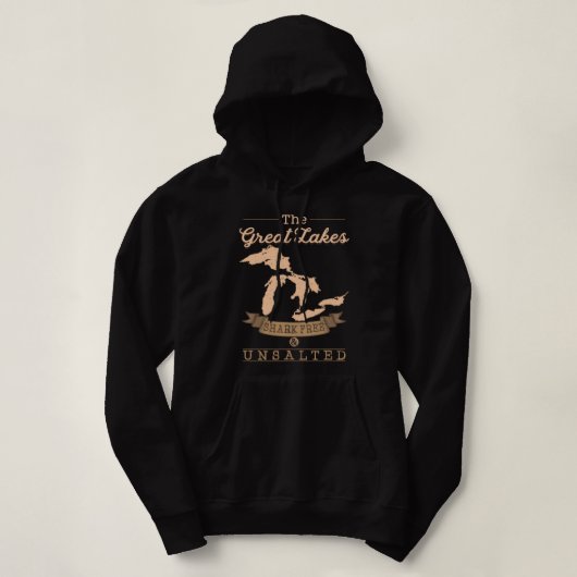 Pull À Capuche Requin des Grands Lacs transpiration non salée lib (Design devant)