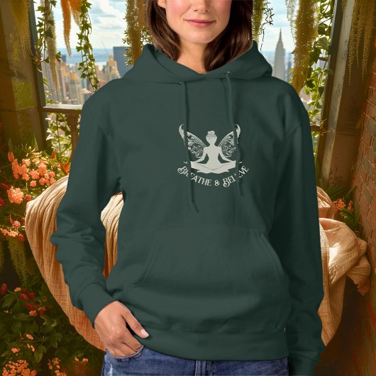 Pull À Capuche Respirer & Croire – Ivory Fairy Yoga Design