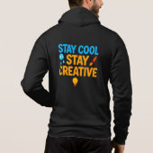 Pull À Capuche Restez Cool Restez créatif Hommes (Dos)