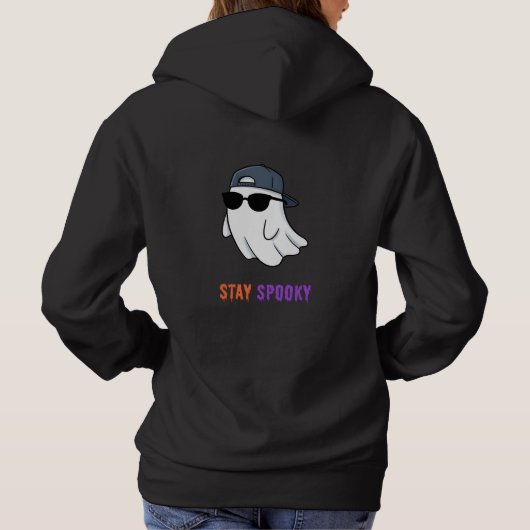 Pull À Capuche Restez Éffrayant - Vibe Fantôme Chill (Dos)