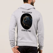 Pull À Capuche Restez Fierce Peur Rien Panne Noire (Dos)
