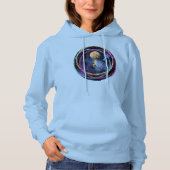 Pull À Capuche Restez sauvage - Danse Galaxie de la Lune (Devant)