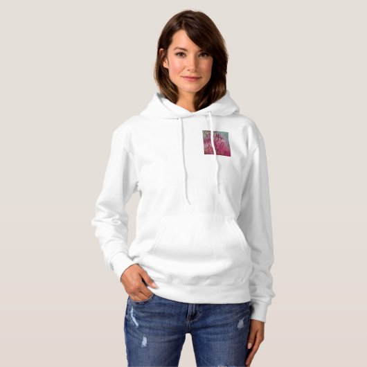 Pull À Capuche Restez sauvage et fleurs libres (Devant entier)