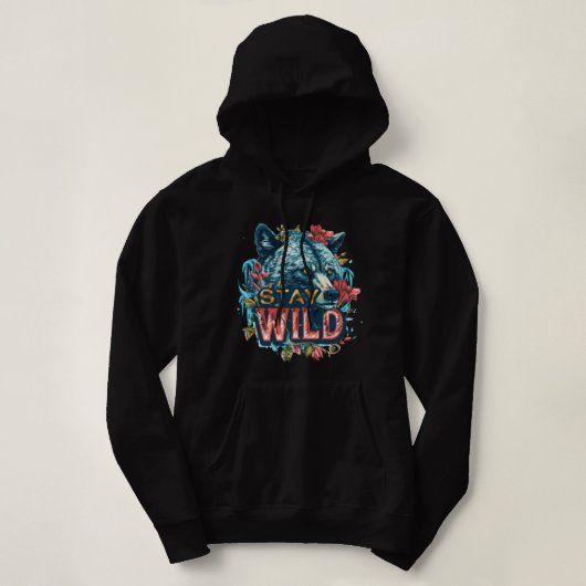 Pull À Capuche Restez Sauvage Grizzly Oear Graphic Tee (Design devant)