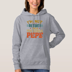 Pull À Capuche Retraite Professionnelle Pepe Typographie Vintage 