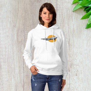 Pull À Capuche Retro Avion Vintage Jet Voyage Design