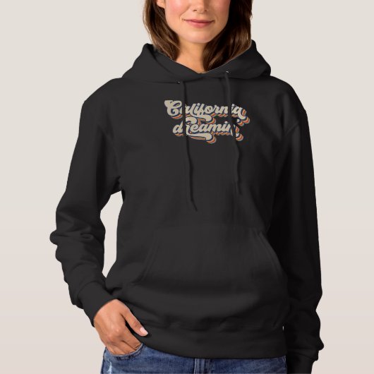 Pull À Capuche Retro California Dreamin' Ca Golden State West Coa (Devant)