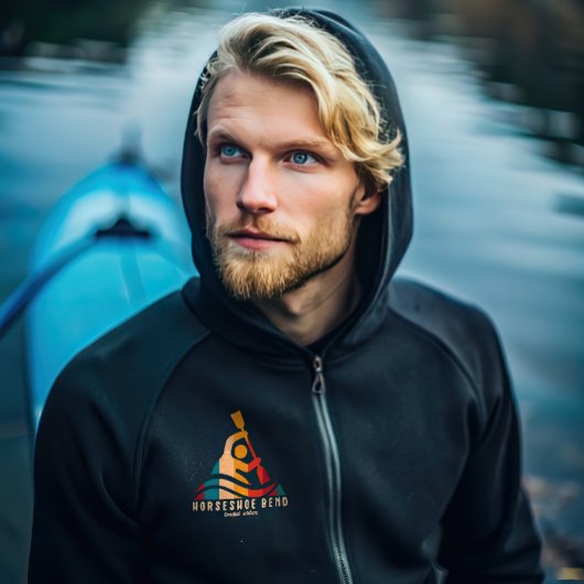 Pull À Capuche Rétro Horseshoe Bend Kayaking