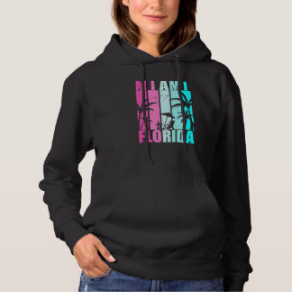 Pull À Capuche Retro Miami Floride Plage Floride FL Hommes Femmes