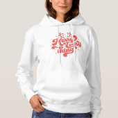 Pull À Capuche Retro Red White Merry tout Joyeux Noël (Devant)
