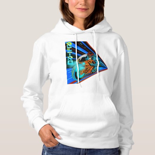 Pull À Capuche Retro Rush : Velocity Neon (Devant)