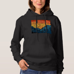 Pull À Capuche Retro Sunset Paysage Randonnée Aventure Explorez
