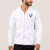 PULL À CAPUCHE RETROWAVE SYNTHWAVE PALMIERS TRIANGLE CAPUCHE (Devant)