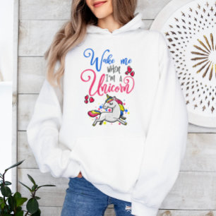 Pull À Capuche Réveillez-moi quand je suis une licorne