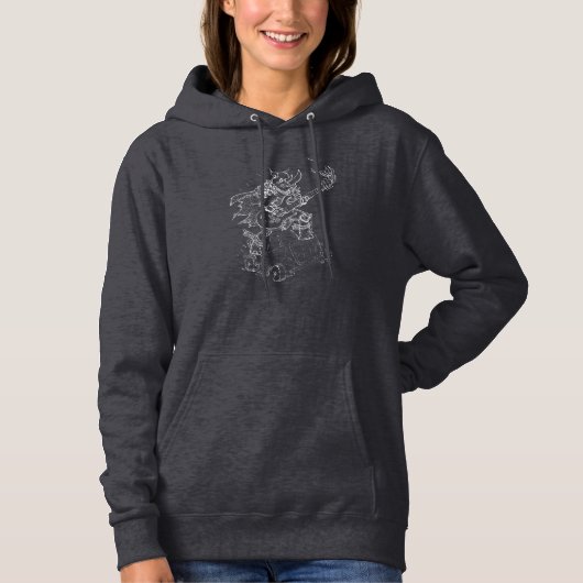 Pull À Capuche Rhinocéros en roue libre (Devant)
