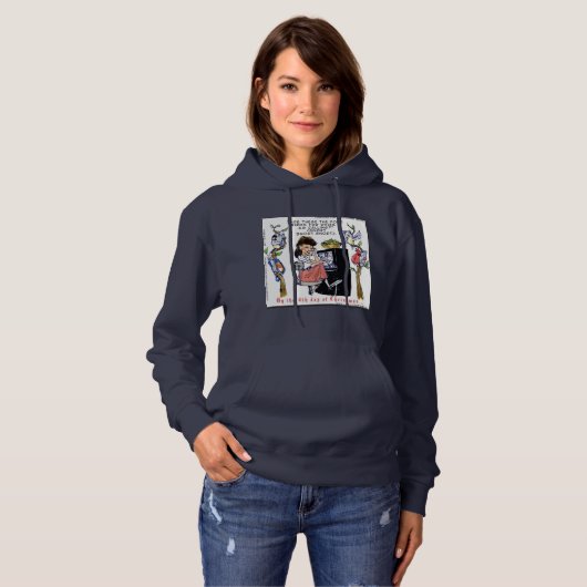 Pull À Capuche Rick London Ernestine Oiseaux de Noël Xmas (Devant entier)