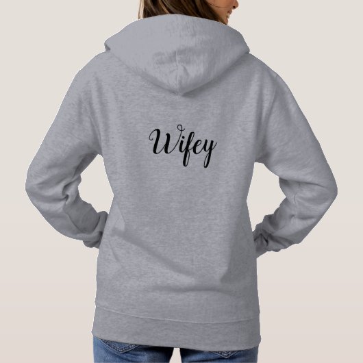 Pull À Capuche Robe Sweatshirt Wifey (Dos)