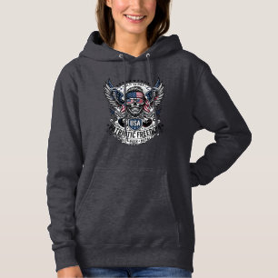Pull À Capuche Rocker du bandana patriotique Méta musique Old Glo