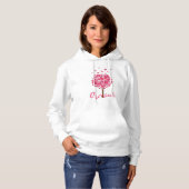 Pull À Capuche Romantique French Amour Papillon Arbre Amour (Devant entier)