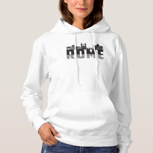 Pull À Capuche Rome Italie City Skyline Cityscape Funny Idée cade (Devant)