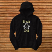 Pull À Capuche Rompre La Grille Moderne Typographie Chat Minimali