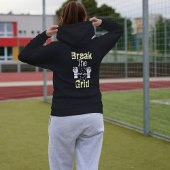 Pull À Capuche Rompre La Grille Moderne Typographie Chat Minimali