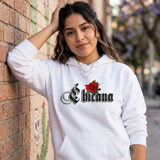 Pull À Capuche Rose Rouge Chicana
