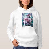 Pull À Capuche Roses radieux : Parfaitement rose et violet pétale (Devant)