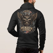Pull À Capuche Rouler pour Rouler, Vivre pour Vivre Crâne (Dos)