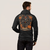 Pull À Capuche Route 66 Halloween Biker - Variation de Live To Ri (Dos entier)