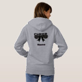 Pull À Capuche Ruban de nom de meneuse de claque personnalisé (Dos entier)