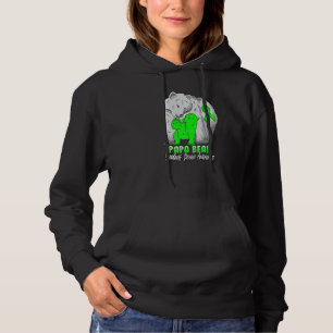 Pull À Capuche Ruban de sensibilisation à l'ours Papa pour la mal