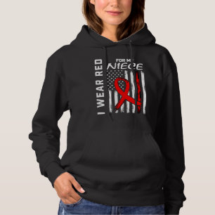 Pull À Capuche Ruban Rouge Nièce Maladie cardiaque Sensibilisatio