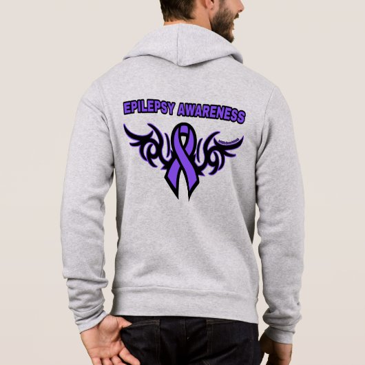 Pull À Capuche Ruban Tribal...Epilepsie (Dos)