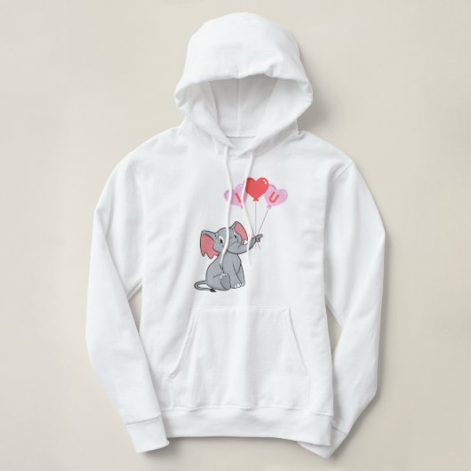 Pull À Capuche Saint-éléphant Saint-Valentin (Design devant)