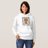 Pull À Capuche Saint Nicolas de Myre Art Orthodoxe de Grande Qual (Devant entier)