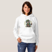 Pull À Capuche Saint Patrick - Raton laveur habillé en vert (Devant entier)