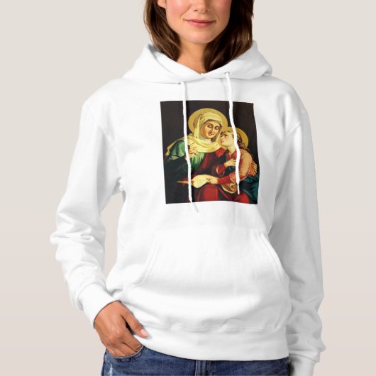 Pull À Capuche Sainte Anne et Vierge Marie (Devant)