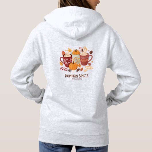 Pull À Capuche Saison citrouille des épices - Conception de café (Dos)