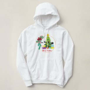 Pull À Capuche 🎄 Sapin de Noël Coloré avec Cadeaux & Festif
