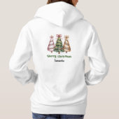 Pull À Capuche Sapins de Noël Coquette Léopard cadeau personnalis (Dos)